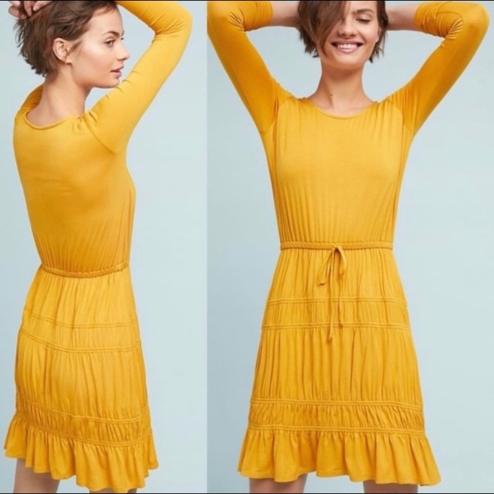 BRAND NEW Anthropologie Ingrid-Tiered Ruffle Dress